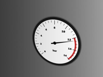 Rendered gauge, true value 12.4514 bar
