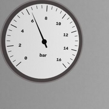 Rendered gauge, true value 6.3559 bar