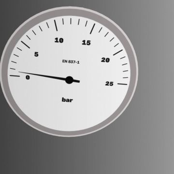 Rendered gauge, true value 0.7079 bar