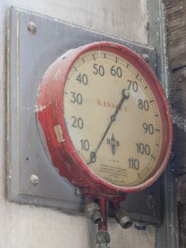 File:London Road Fire Station – Interior – Kismet Tyre Pressure Gauge.jpg