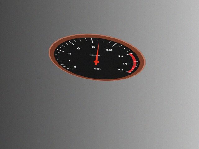 Before: The dial is turned 62° away. Face it more squarely.